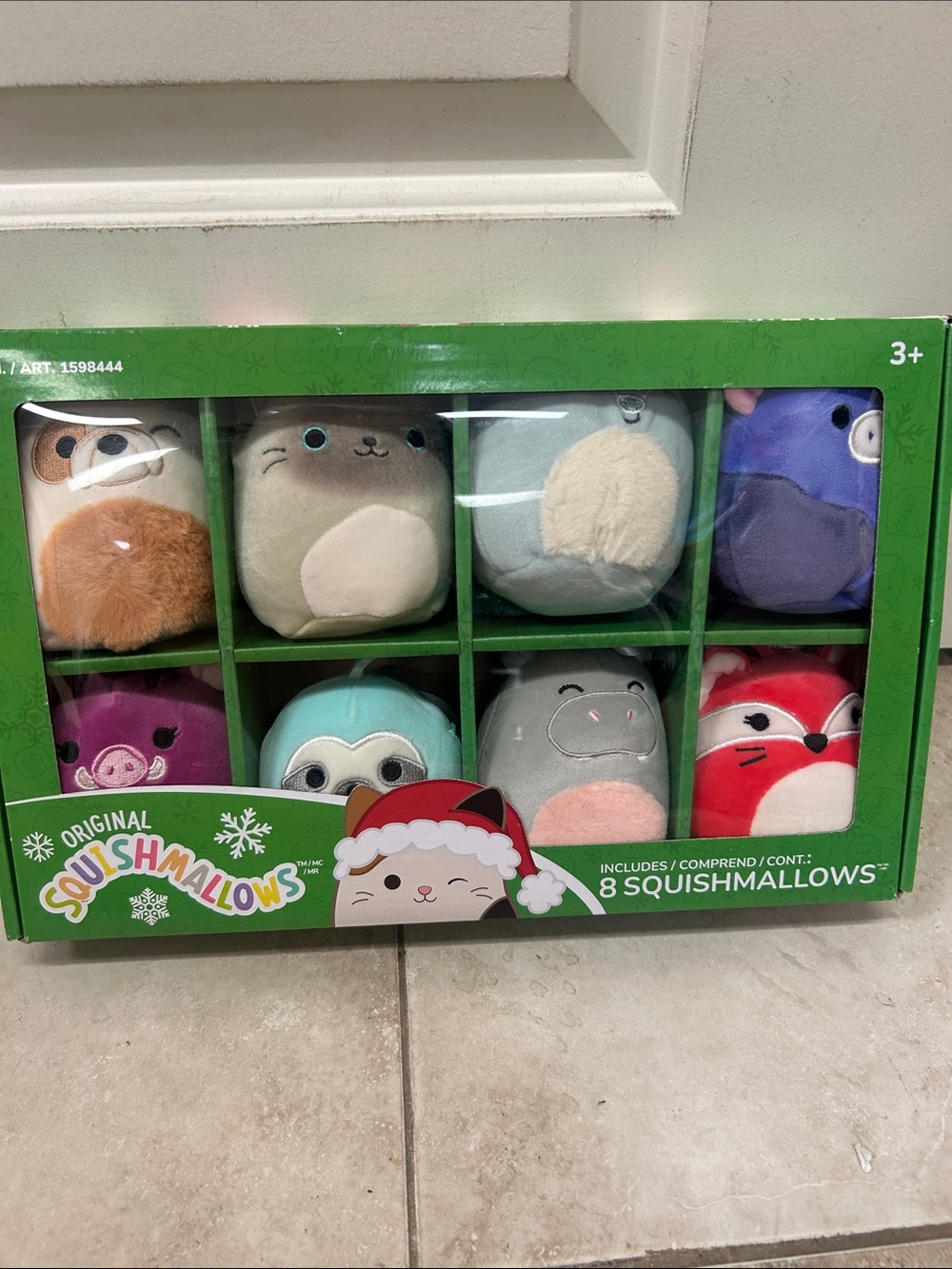 Squishmallow Holiday Winter Collection 4" Christmas Ornament Plush Set of 8 New